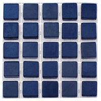 Glorex Hobby 595x stuks mozaieken maken steentjes/tegels kleur donkerblauw 5 x 5 x 2 mm -