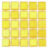 Glorex Hobby 595x stuks mozaieken maken steentjes/tegels kleur geel 5 x 5 x 2 mm -