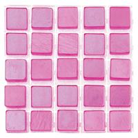 Glorex Hobby 595x stuks mozaieken maken steentjes/tegels kleur roze 5 x 5 x 2 mm -