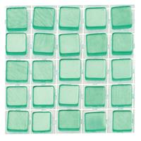 Glorex Hobby 595x stuks mozaieken maken steentjes/tegels kleur turquoise 5 x 5 x 2 mm -