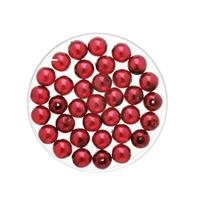 50x stuks sieraden maken Boheemse glaskralen in het transparant bordeaux rood van 6 mm -