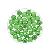 50x stuks sieraden maken Boheemse glaskralen in het transparant groen van 6 mm -