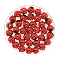 120x stuks sieraden maken glans deco kralen in het rood van 8 mm -