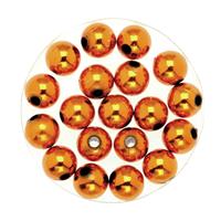 120x stuks sieraden maken glans deco kralen in het oranje van 10 mm -