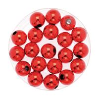 120x stuks sieraden maken glans deco kralen in het rood van 10 mm -