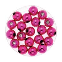 120x stuks sieraden maken glans deco kralen in het roze van 10 mm -