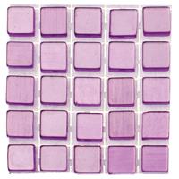 Glorex Hobby 119x stuks mozaieken maken steentjes/tegels kleur lila paars 5 x 5 x 2 mm -
