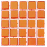 Glorex Hobby 119x stuks mozaieken maken steentjes/tegels kleur oranje 5 x 5 x 2 mm -