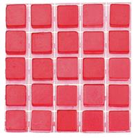 Glorex Hobby 119x stuks mozaieken maken steentjes/tegels kleur rood 5 x 5 x 2 mm -
