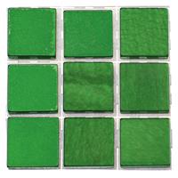 Glorex Hobby 63x stuks mozaieken maken steentjes/tegels kleur groen 10 x 10 x 2 mm -