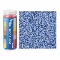 2x busjes grof decoratie zand/kiezels blauw 500 gram -