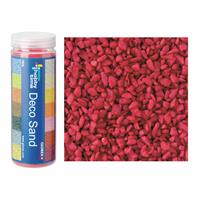 2x busjes grof decoratie zand/kiezels bordeaux rood 500 gram -