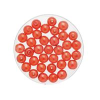 Glorex Hobby 250x stuks sieraden maken Boheemse glaskralen in het transparant rood van 6 mm -