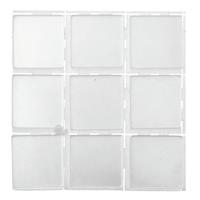 Glorex Hobby 189x stuks mozaieken maken steentjes/tegels kleur wit 10 x 10 x 2 mm -