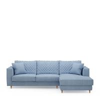 Rivièra Maison Loungebank 'Kendall' Rechts, Washed Cotton, kleur Ice blue