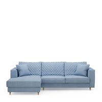 Rivièra Maison Loungebank 'Kendall' Links, Cotton, kleur Ice Blue