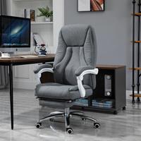 Vinsetto Massage Sessel Bürostuhl mit Massagefunktion höhenverstellbarer Chefsessel Grau - grau