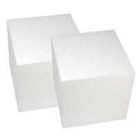 Rayher hobby materialen Set van 4x stuks piepschuim vormen/figuren kubus 20 x 20 cm -