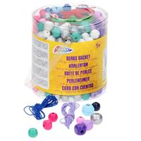 creativecraftgroup Creative Craft Group Bucket with Wooden Beads 250gr.