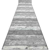 RUGSX Läufer Antirutsch 80 cm Holz Tafel grau Grau und Silbertönen 80x250 cm