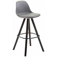 CLP Barhocker Franklin Kunststoff Square-grau-Cappuccino-(eiche)