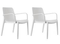 Scab Design SCAB Ginevra Lounge Fauteuil Stapelbaar - Set Van 2 - Ivoor Wit