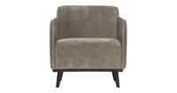 BePureHome STATEMENT FAUTEUIL MET ARM BREDE PLATTE RIB CLAY