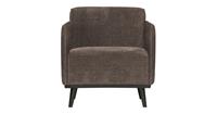 BePureHome STATEMENT FAUTEUIL MET ARM BREDE PLATTE RIB TAUPE