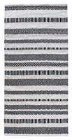 LALE LIVING Teppich Levin aus PET Garn in Weiß und Schwarz, 150 x 80 cm - 