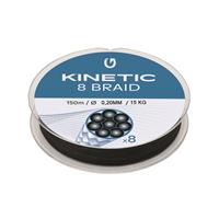 Kinetic 8 Braid - Black - Gevlochten lijn - 150m - 0.20mm - 15.0kg