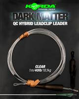 Korda Dark Matter Leader QC Hybrid Clip - Clear - 40lb - 50cm
