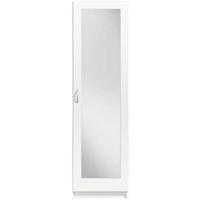 Leen Bakker Kledingkast Varia 1-deurs inclusief spiegel - wit - 175x49x50 cm