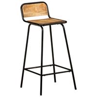 vidaXL Barstoelen 4 st massief mangohout