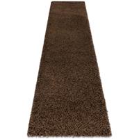 RUGSX Teppich, Läufer SOFFI shaggy 5cm braun - in die Küche, Halle, Korridor Brauntönen 60x200 cm