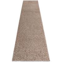 RUGSX Teppich, Läufer SOFFI shaggy 5cm beige - in die Küche, Halle, Korridor Beigetönen 70x300 cm