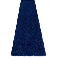 RUGSX Teppich, Läufer SOFFI shaggy 5cm dunkelblau - in die Küche, Halle, Korridor Blautönen 70x250 cm