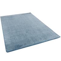 Snapstyle Hochflor Velours Teppich Luna Teppiche blau Gr. 100 x 100