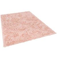 Pergamon Luxus Super Soft Fellteppich Aspen Meliert Kunstfelle rosa Gr. 60 x 90