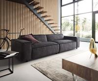 DELIFE Big-Sofa Tenso 286 x 103 Velour Anthrazit