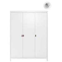 Leen Bakker Kledingkast Madeira 3-deurs - wit - 199x150x58 cm