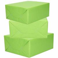 Bellatio 3x Rollen kraft inpakpapier groen 200 x 70 cm -