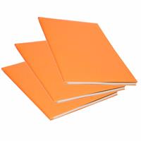Bellatio 3x Rollen kraft kaftpapier oranje 200 x 70 cm -