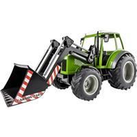Carson 907347 RC Traktor mit Frontlader 1:16 RC functiemodel Elektro Landbouwvoertuig Incl. accu, oplader en batterijen voor de zender