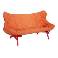 Kartell Foliage Sessel/Sofa  Bezu orange Trevira Gestell: rot