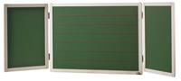 schoolbord 3,5 x 146 x 53,5 cm naturel/groen 80 delig