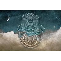 A.S. CREATIONS A.s.creations - DD117555 Hamsa1 Atelier 47 fototapete orientalisch 270 x 400 cm (4 Teile) Fototapeten online entdecken - Beige / Crème, Blau