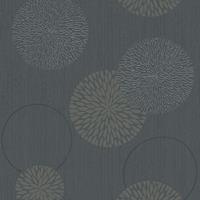 A.S. CREATIONS Mustertapete grau silber braun 937911 | Metallic-Tapete floral 93791-1 | Vliestapete für Wohnzimmer & Schlafzimmer | Moderne Tapeten - Grau, Schwarz