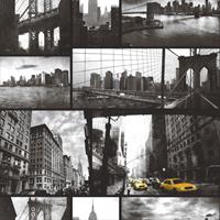 ART FOR THE HOME Superfresco Easy - Vliestapete - New York - Schwarz/Weiß - 10m x 52cm