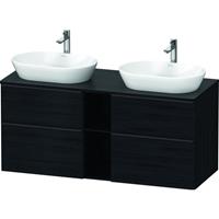 Duravit D-Neo wastafelonderkast 66,4x140x55 cm, eiken zwart mat