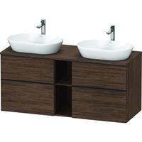 Duravit D-Neo wastafelonderkast 66,4x140x55 cm, noten donker mat